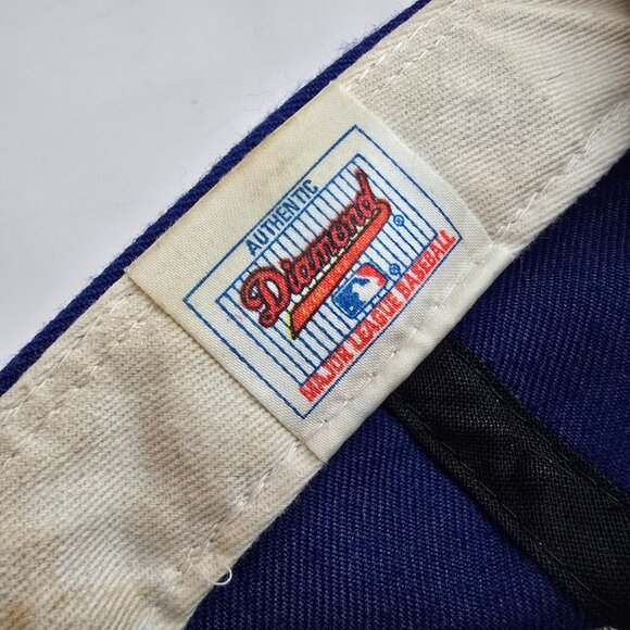 Chicago Cubs Hat Mens 7 1/4 Blue New Era Vintage Fitted MLB Pro Model Diamond - Picture 7 of 9